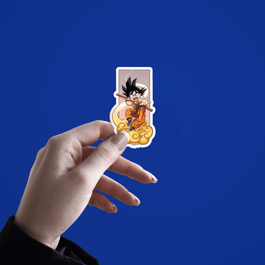 Kid goku nimbus Sticker - sticckiz.com