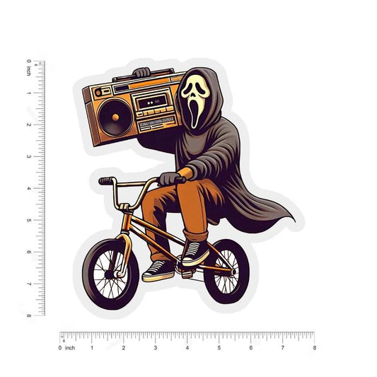 ghost on cycle bumper sticker - sticckiz.com