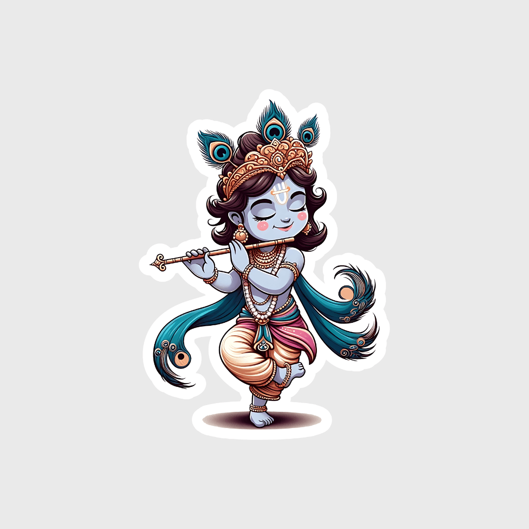 little krishna Sticker - sticckiz.com