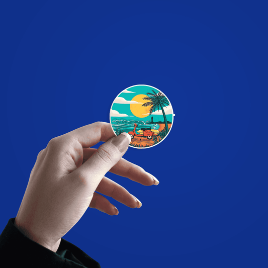 Vintage Island Sticker - sticckiz.com