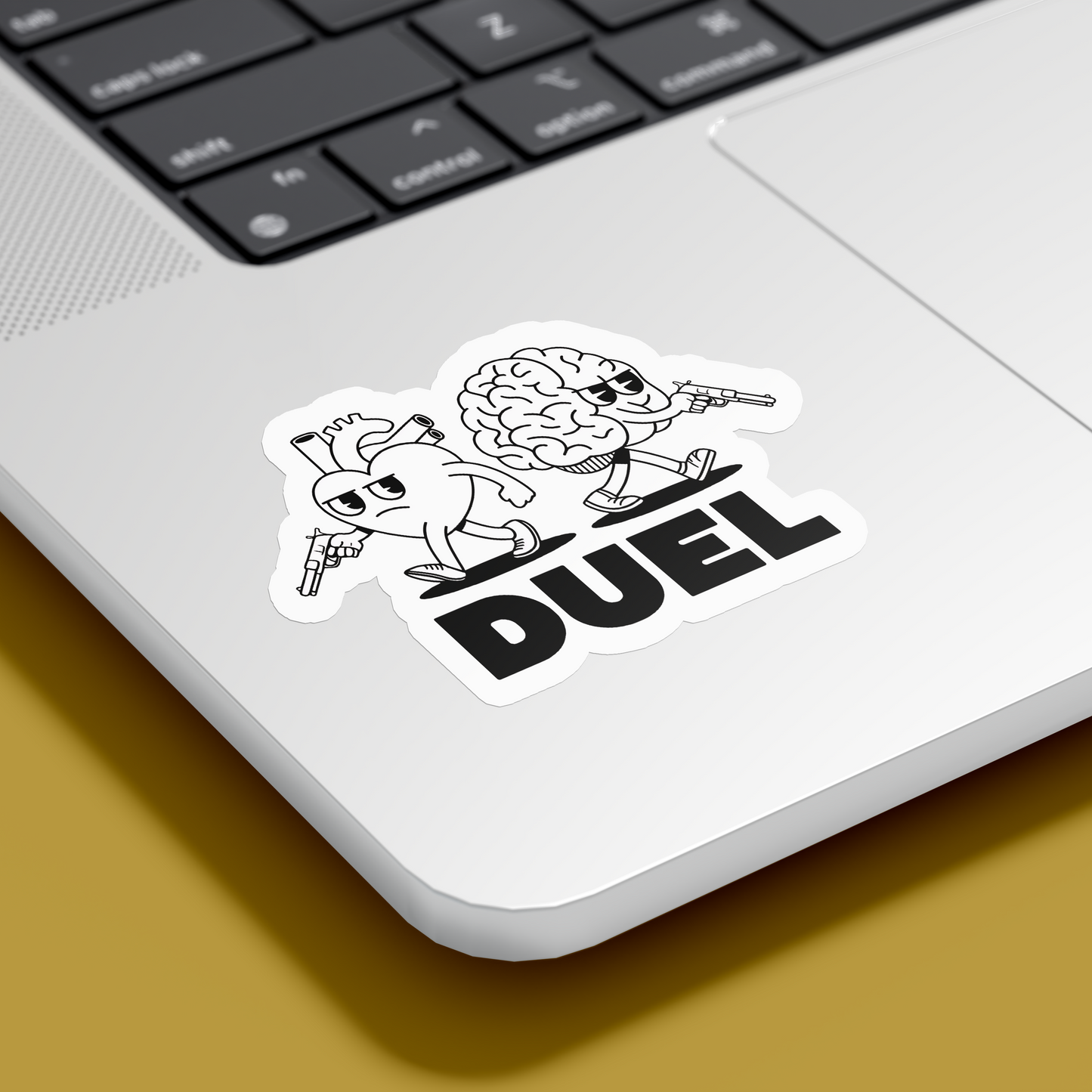 Heart Brain Duel Sticker