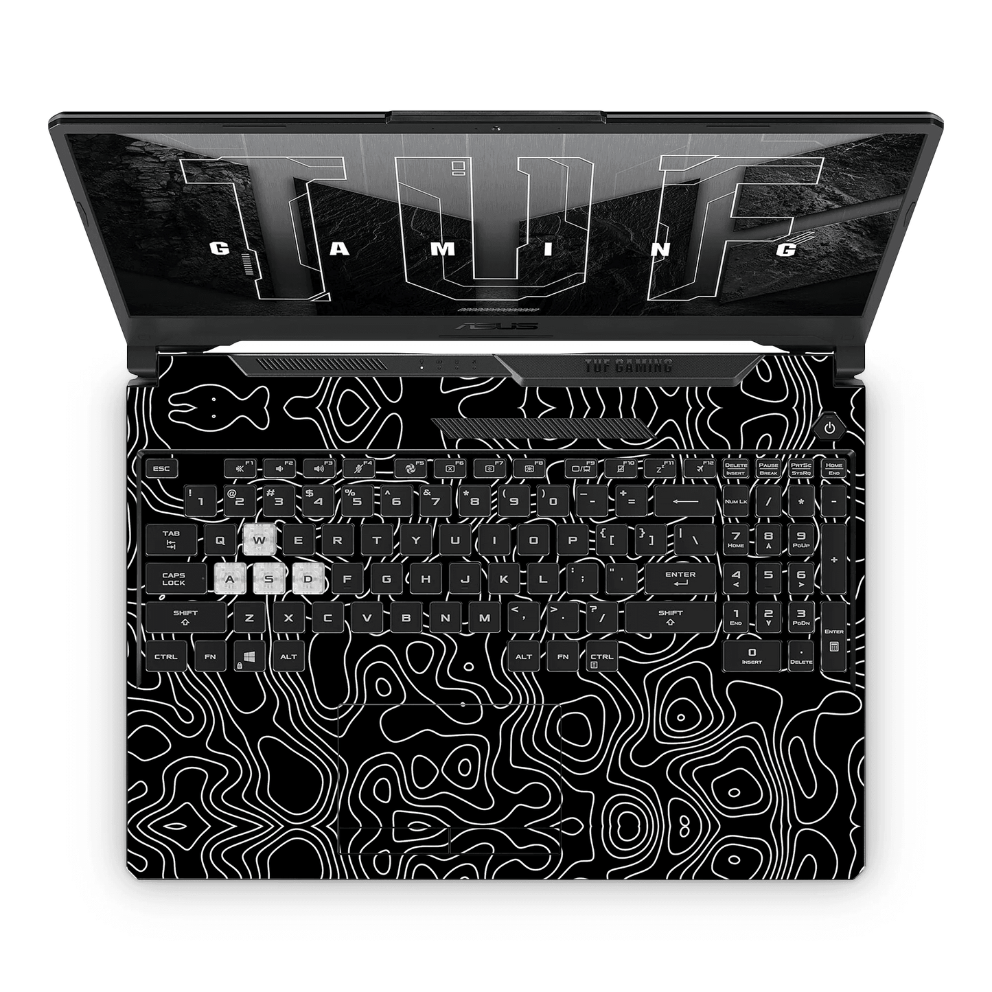 BLACK TOPOGRAPHY Laptop Skin - sticckiz.com