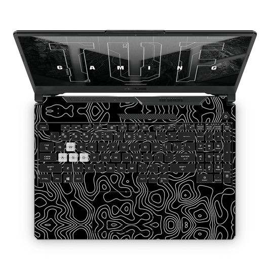 BLACK TOPOGRAPHY Laptop Skin - sticckiz.com