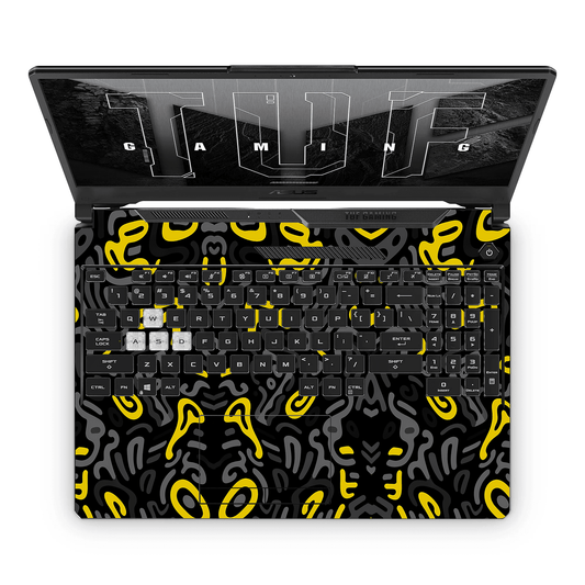 FUNKY YELLOW Laptop Skin - sticckiz.com