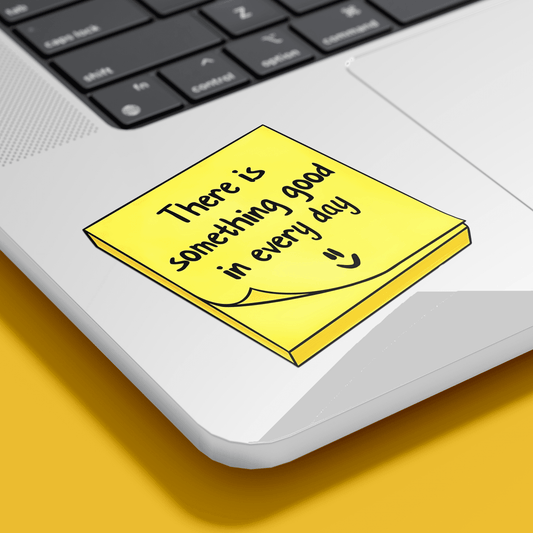 Positive Thought Yellow sticky note Sticker - sticckiz.com