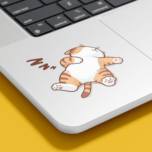 Cat Sleeping Sticker - sticckiz.com