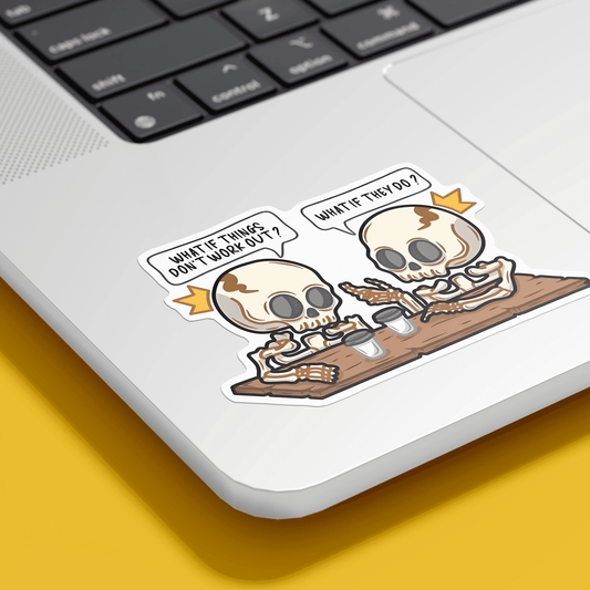 Two Skeleton talking Sticker - sticckiz.com