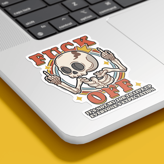 F**k Off Skeleton Sticker - sticckiz.com