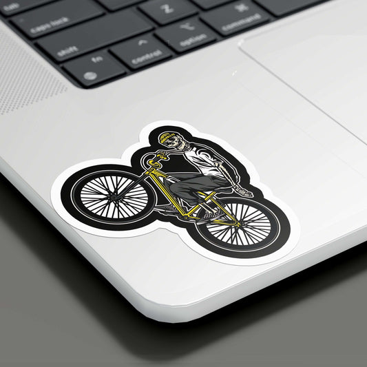 Skeleton Bmx Bike Sticker - sticckiz.com