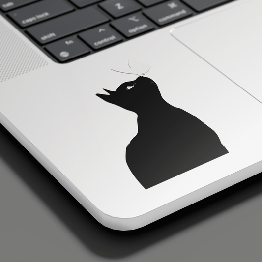 Black Cat nose kissing Sticker - sticckiz.com