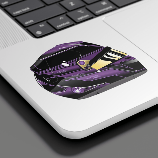 Purple Helmet Sticker - sticckiz.com