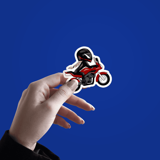 Biker Girl With Fazer Sticker - sticckiz.com