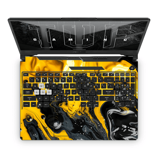 MARBLE YELLOW Laptop Skin - sticckiz.com