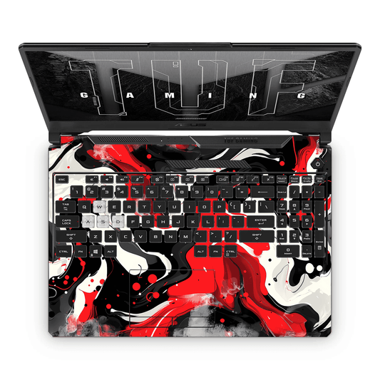 RED MARBLE Laptop Skin - sticckiz.com