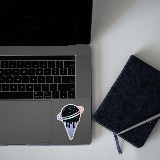 Moon Ice Cream Sticker - sticckiz.com