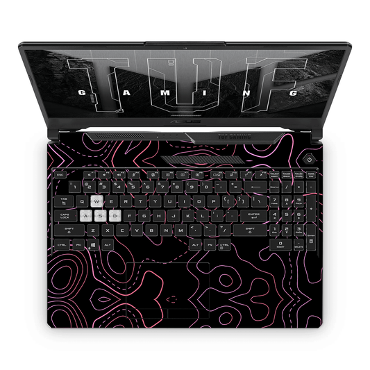 TOPOGRAPHY RED Laptop Skin - sticckiz.com