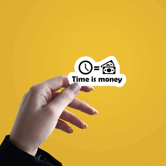 Time Is Money Sticker - sticckiz.com