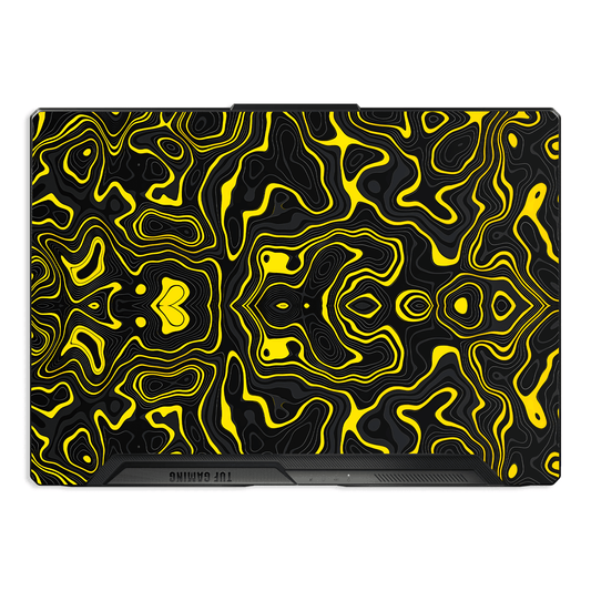 YELLOW TOPOGRAPHY Laptop Skin - sticckiz.com