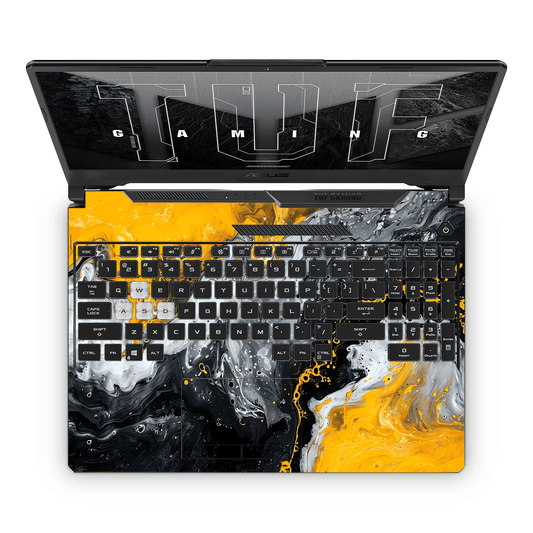 YELLOW WAVE Laptop Skin - sticckiz.com