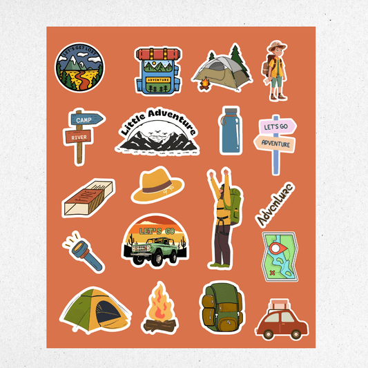 adventure mini sticker sheet 1 - sticckiz.com