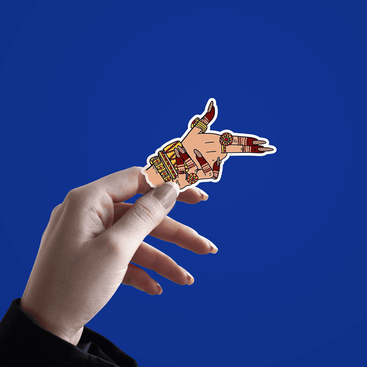 Indian Girl Hand Sticker - sticckiz.com