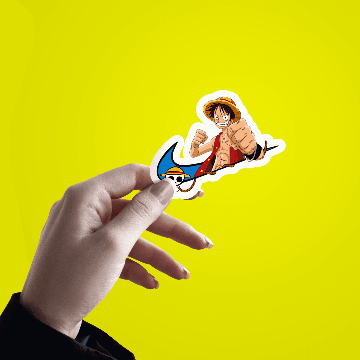 Nike Logo Luffy Edition Sticker - sticckiz.com