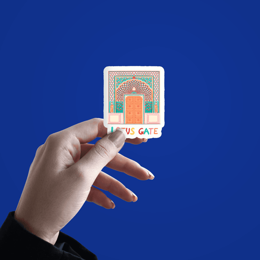 Jaipur Lotus Gate Sticker - sticckiz.com