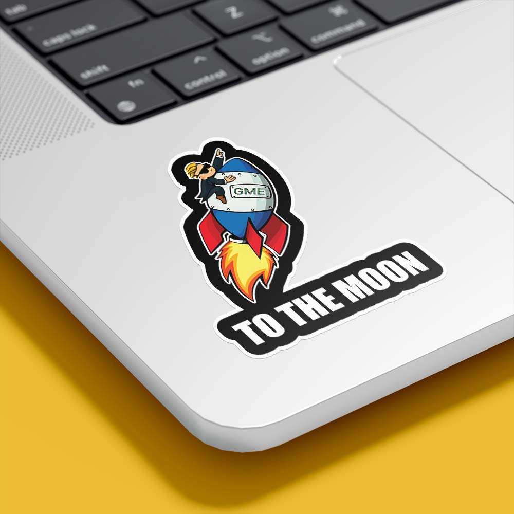 To The Moon Sticker - sticckiz.com