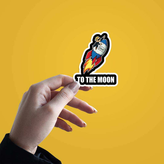 To The Moon Sticker - sticckiz.com