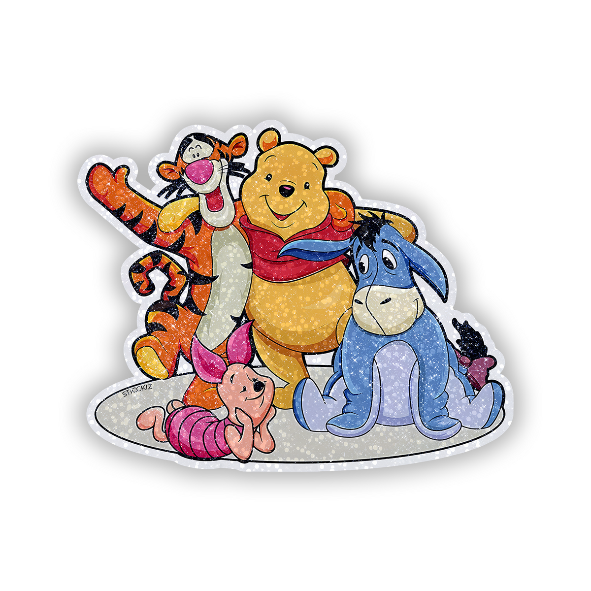 Friend Squad Glitter Sticker - main