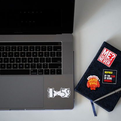11;59 Motivation Glitter Sticker - laptop mockup