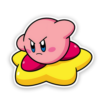Angry Kirby Sticker