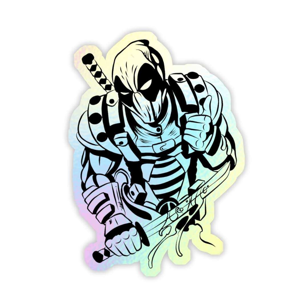 Deadpool Holographic Sticker - sticckiz.com