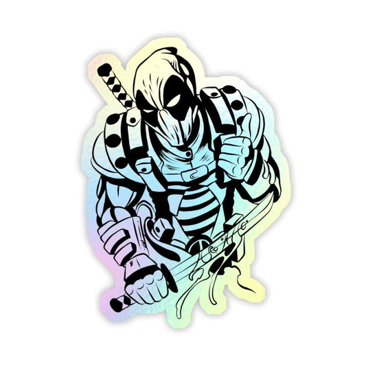 Deadpool Holographic Sticker - sticckiz.com