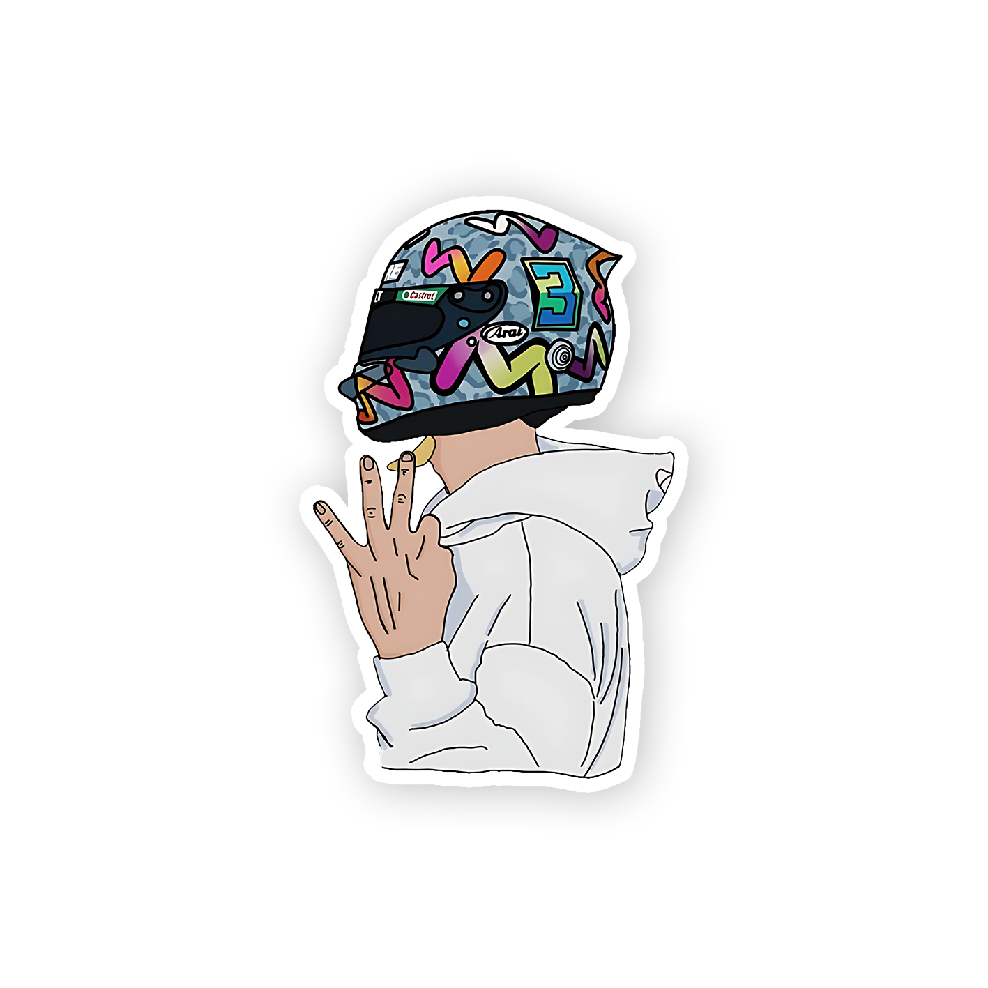 Daniel Ricciardo Numb Sticker