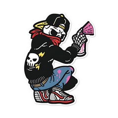 Ghost Doing spray paint Sticker
