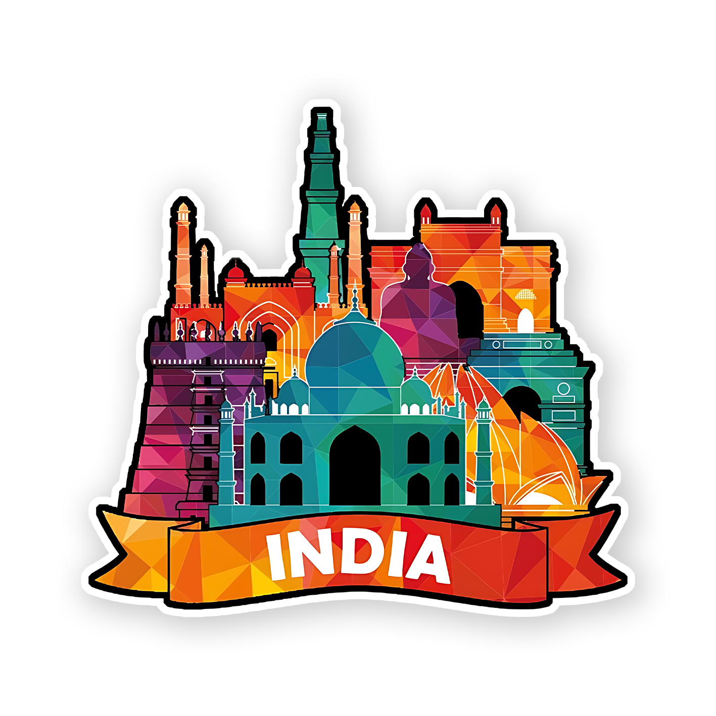 India Vector Art Sticker