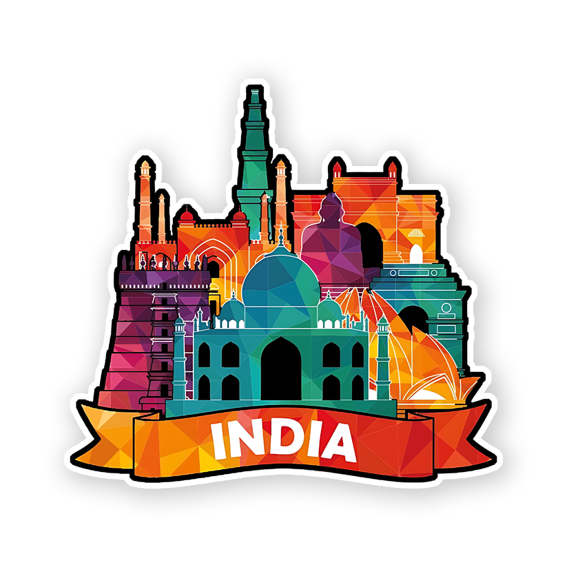 India Vector Art Sticker – sticckiz.com