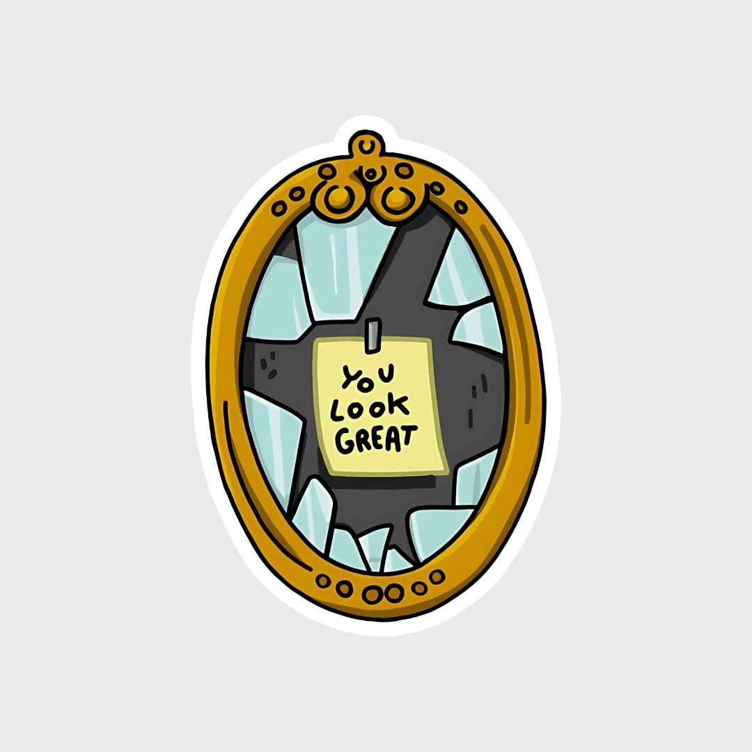 you look great wall mirror sticker - sticckiz.com