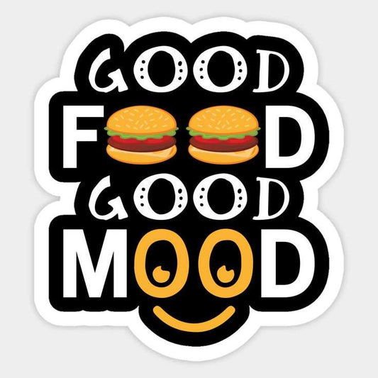 Good Food Good Mood Sticker - sticckiz.com