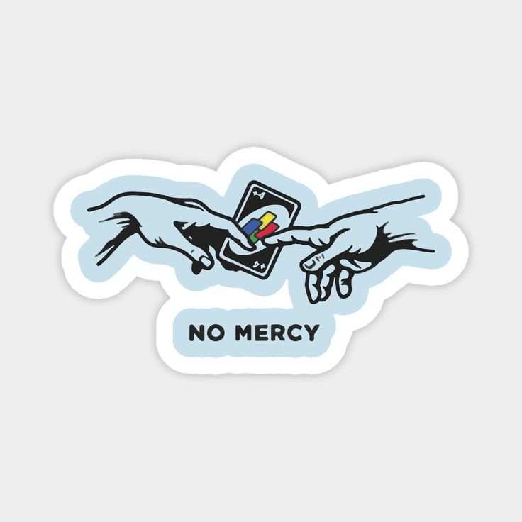 No mercy UNO Sticker - sticckiz.com