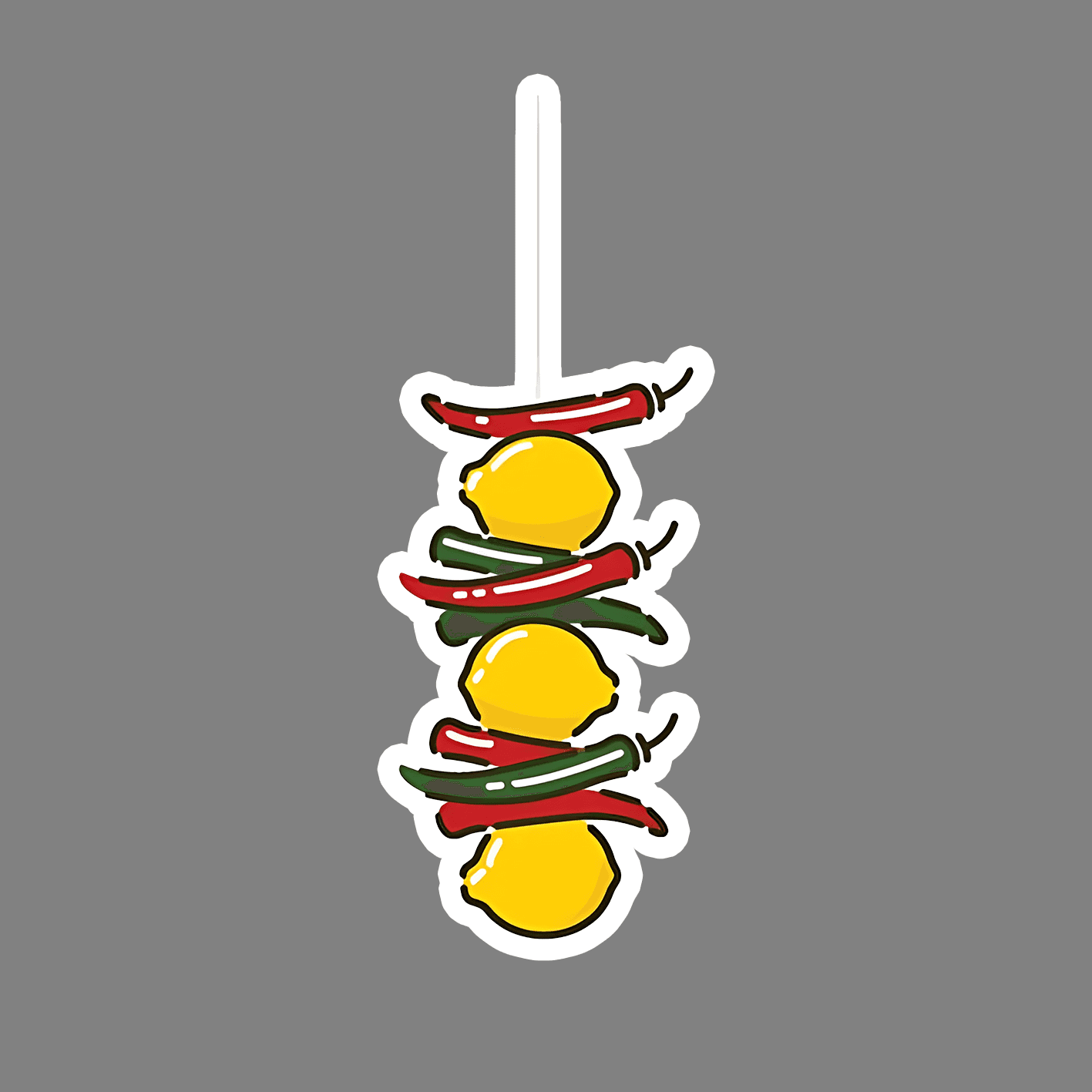 nimbu mirchi sticker - sticckiz.com