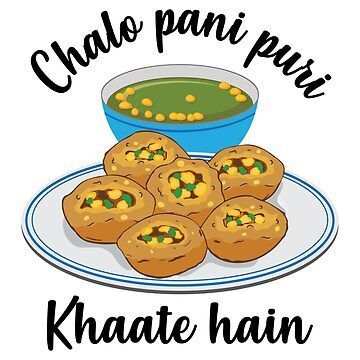Chal pani puri khate hai Sticker - sticckiz.com