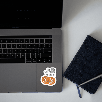 hey baby will you be my jalebi sticker - sticckiz.com