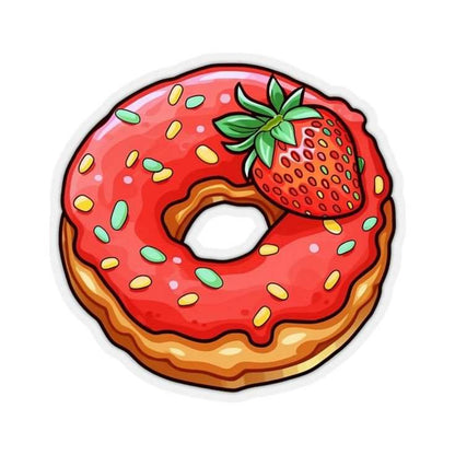 Strawberry Donut Sticker - sticckiz.com