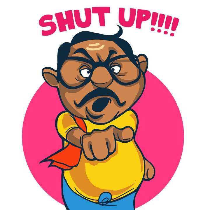 shut up!!! Aiyer anna sticker - sticckiz.com