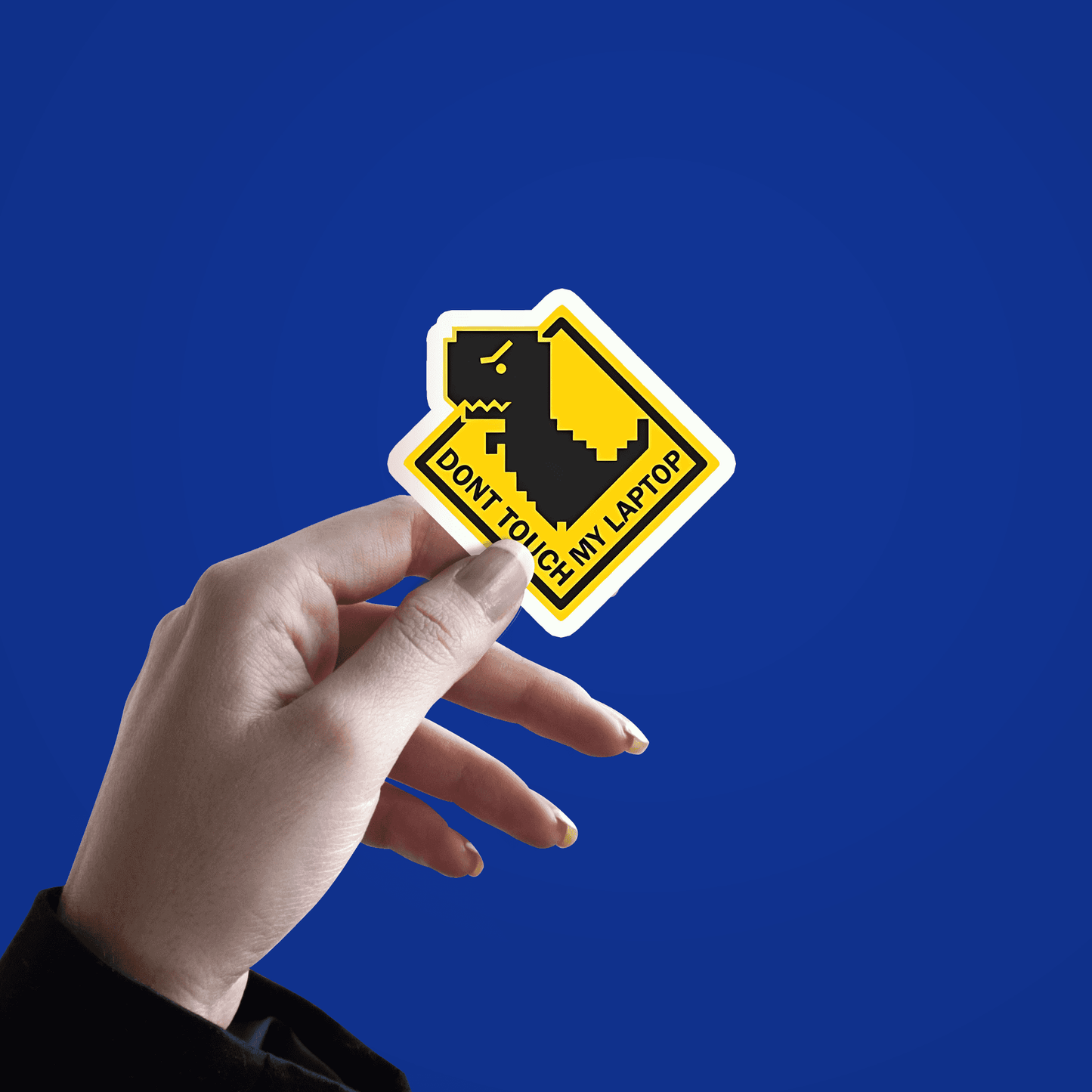 Don't touch my Laptop Sticker - sticckiz.com