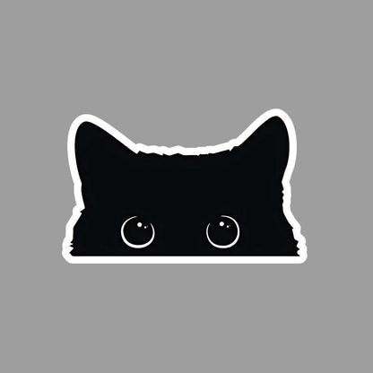 Cute Black Cat eyes Sticker - sticckiz.com