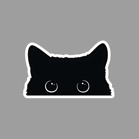 Cute Black Cat eyes Sticker - sticckiz.com