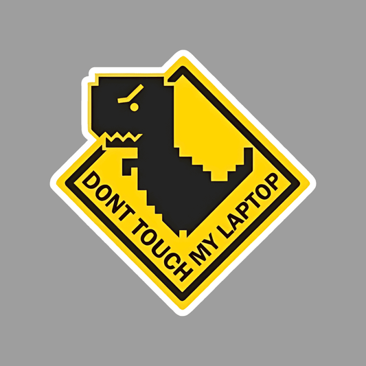 Don't touch my Laptop Sticker - sticckiz.com